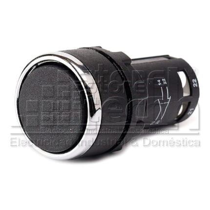 MB102FH- EMAS PULSADOR MONOBLOCK CON RETENCION 1N0 1NC NEGRO