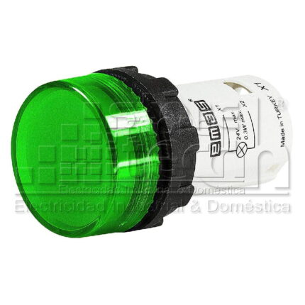 LAMPARA COMPACTA VERDE 24VAC DC